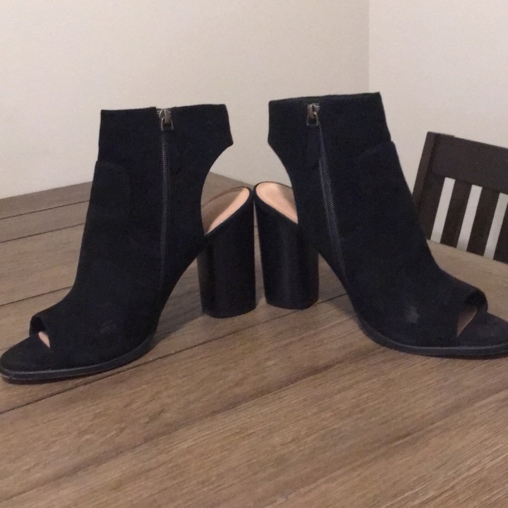 Caslon black side zip booties